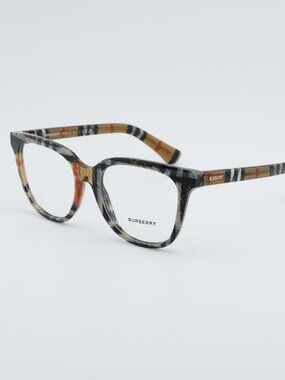 Burberry BE2439 4163 Eyeglasses Check Sand 52mm Square Frame